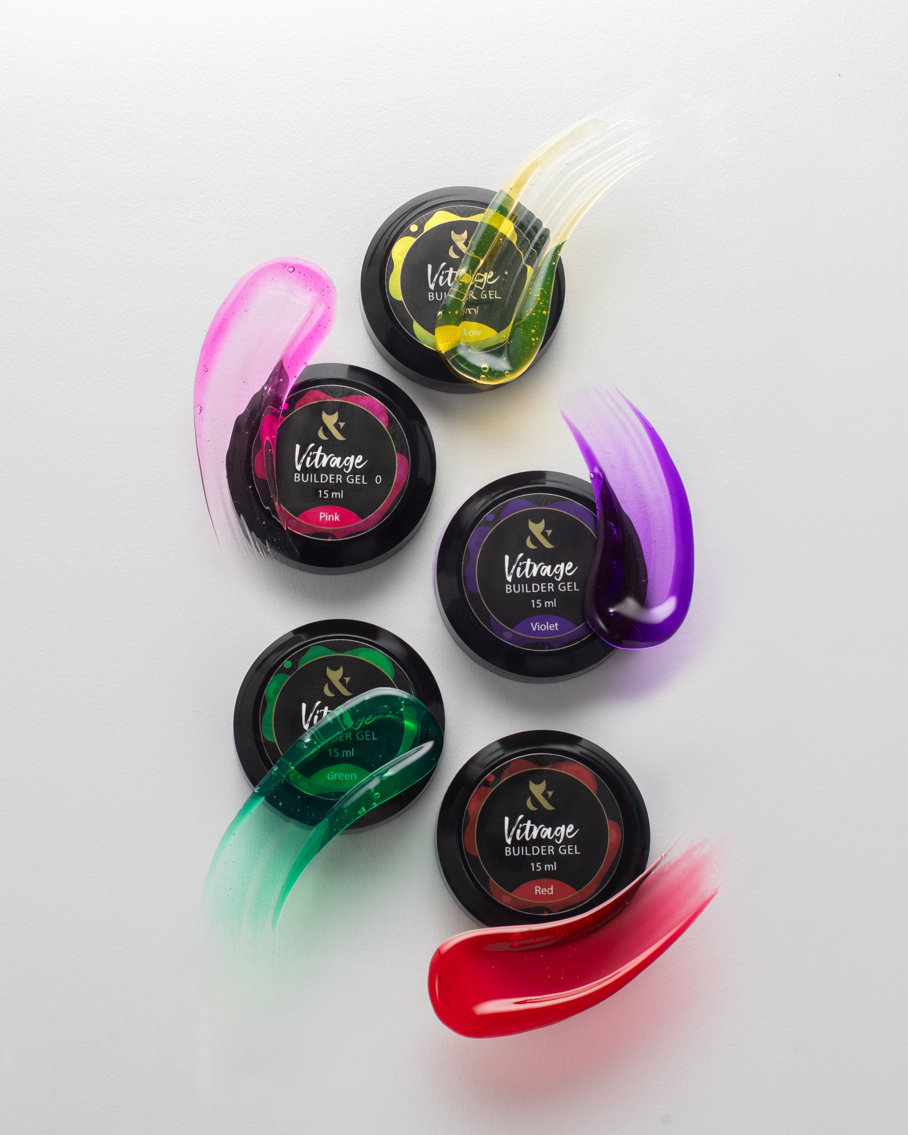 FOX Vitrage Builder Gel кольоровий гель для нарощення та