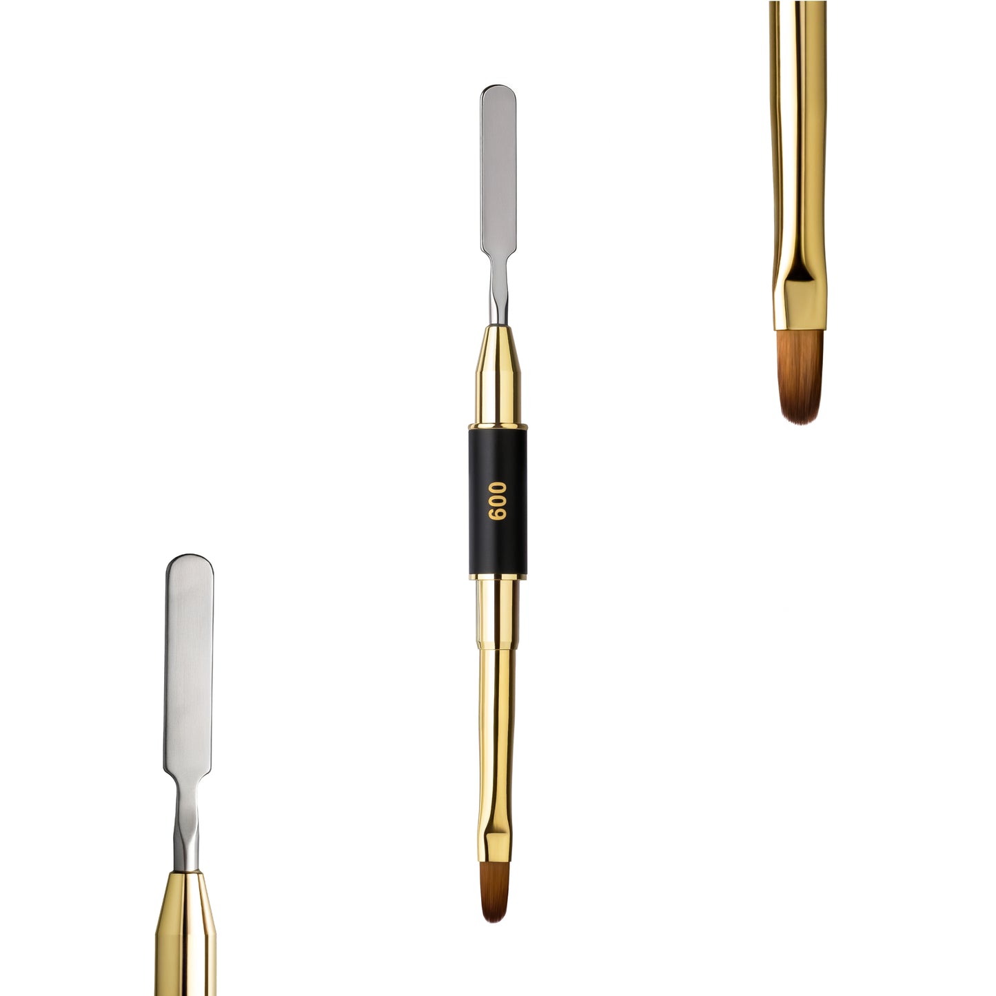 Пензлик F.O.X Art Brush 009 2в1 "Овал довгий + шпатель"