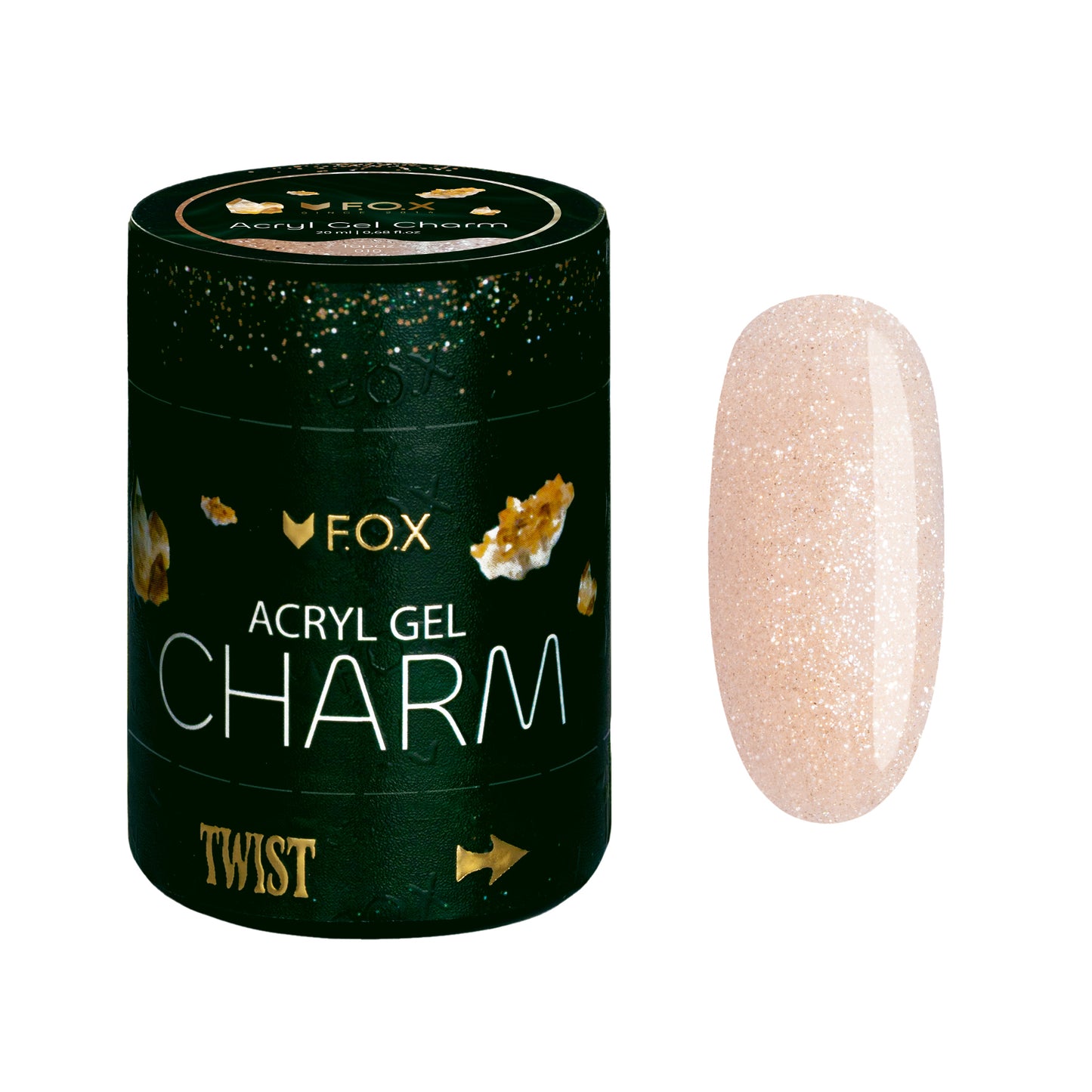 F.O.X Acryl gel Charm 010, Topaz, 20 ml
