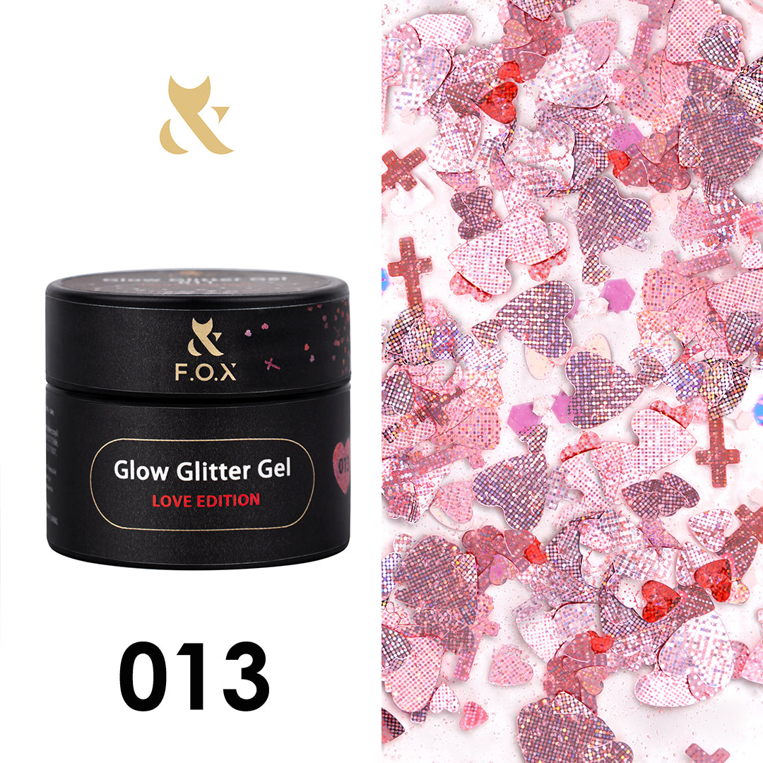 F.O.X Glow Glitter Gel Love Edition 013, 5 ml