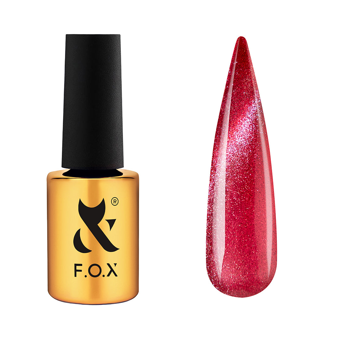 Гель-лак F.O.X Cat Eye Red, 7 ml