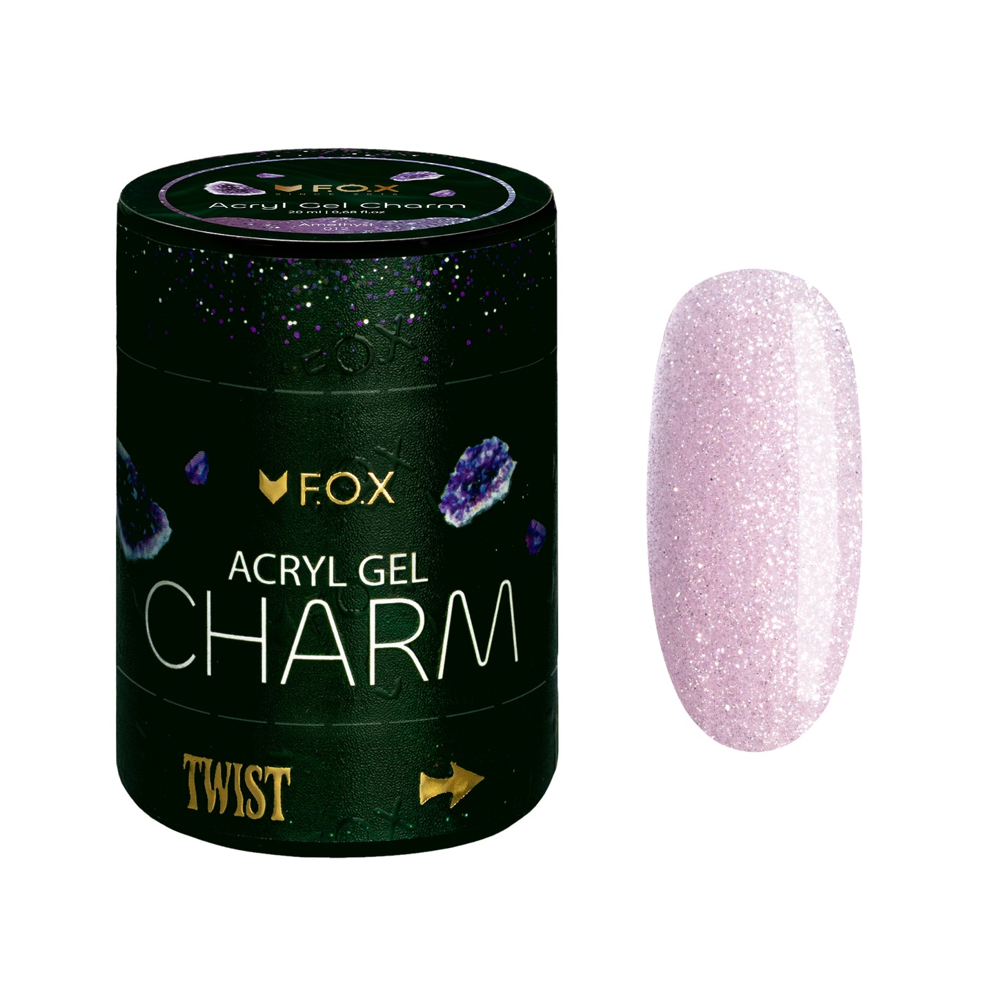 F.O.X Acryl gel Charm 012, Amethyst, 20 ml