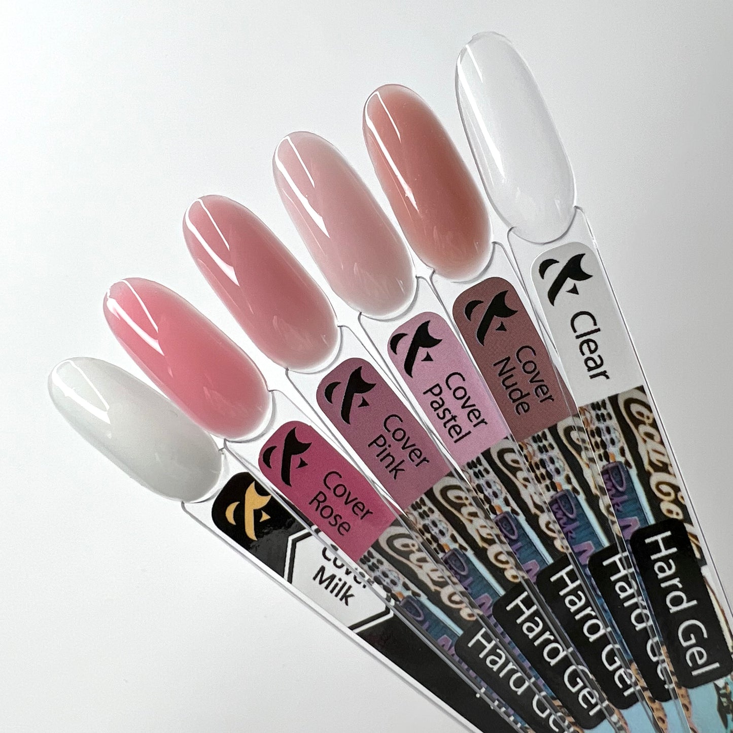 F.O.X Hard Gel колекція із 6 шт ( Clear, Pastel, Nude, Milk, Pink, Rose )