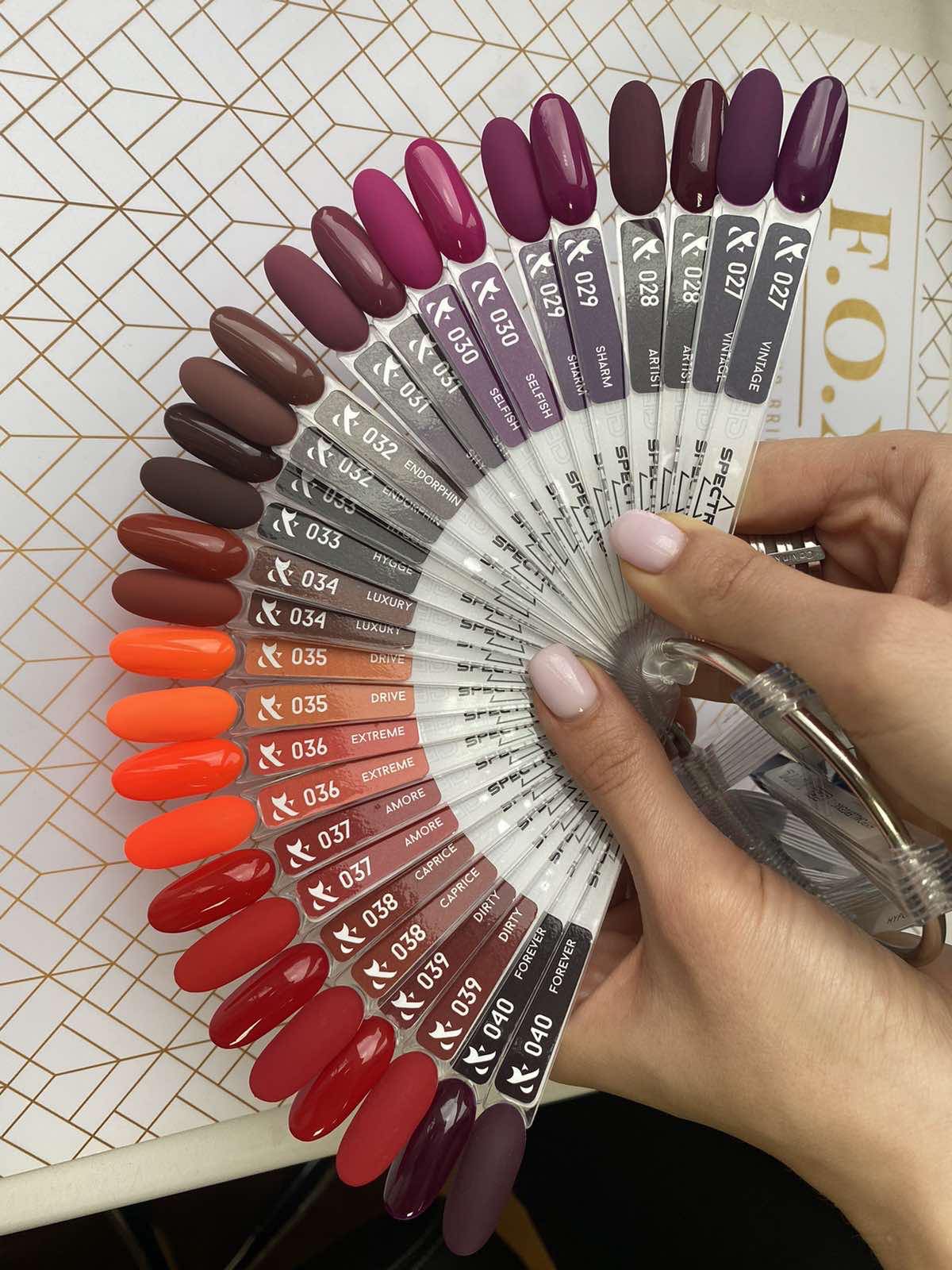 F.O.X Spectrum 7 мл з 01 по 40 відтінок ( палітра в подарунок )