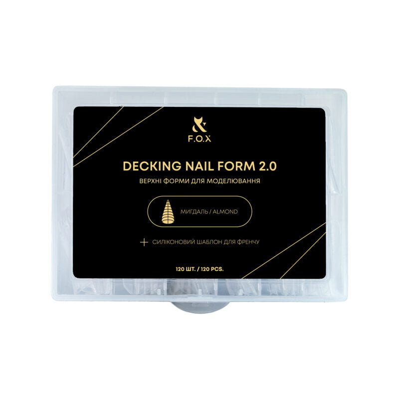 F.O.X Decking Nail form 2.0 Верхні форми для моделювання Мигдаль (120 шт)