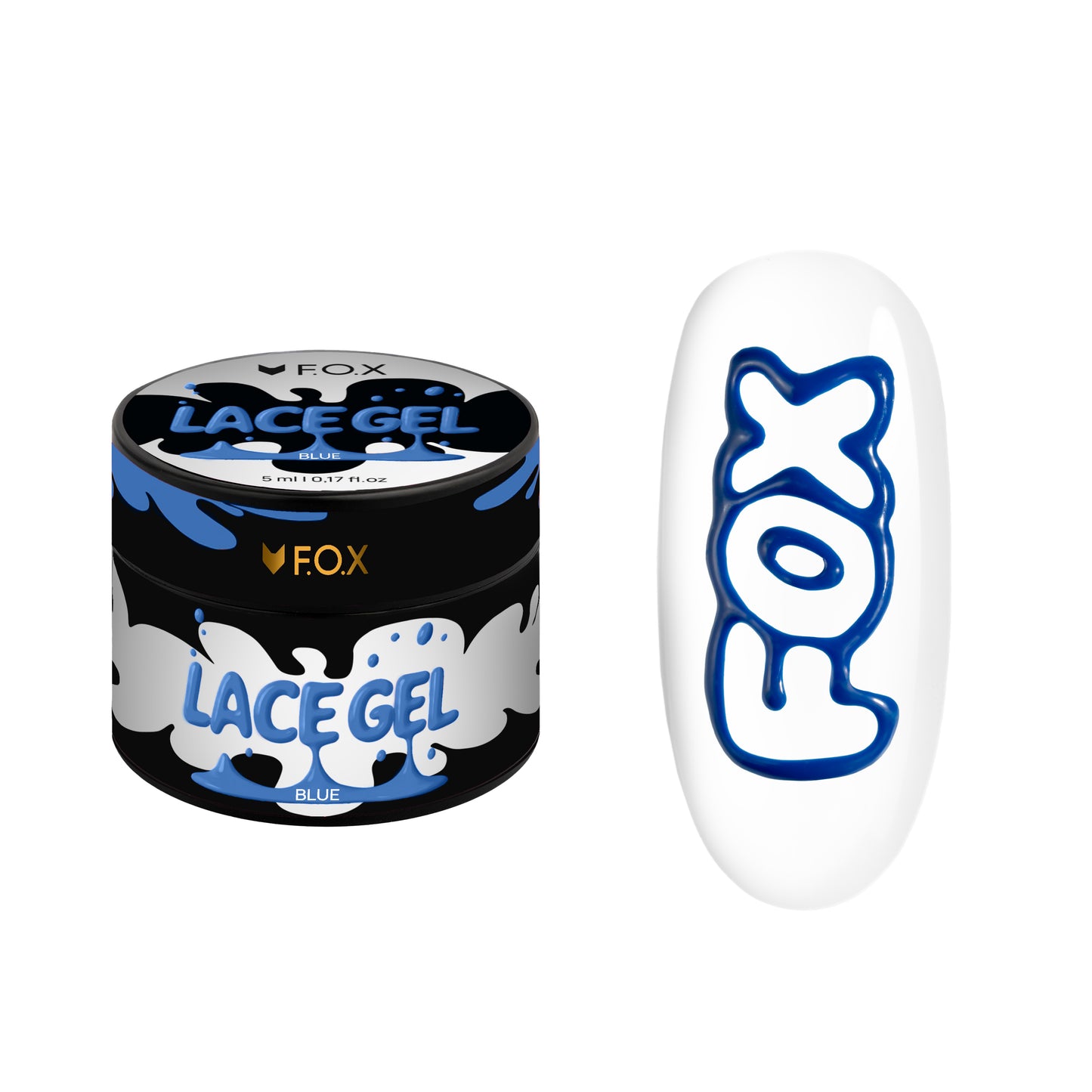 Гель-фарба F.O.X Lace Gel Blue, 5 ml