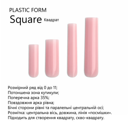 Верхні форми для моделювання F.O.X Decking Nail form 2.0 Квадрат (24 шт)