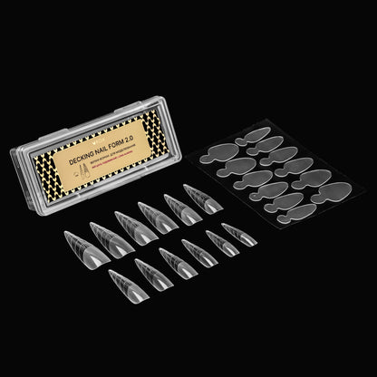 Верхні форми для моделювання F.O.X Decking Nail form 2.0 Подовжений Мигдаль (24 шт.)