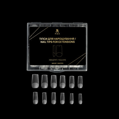 F.O.X Nail Tips for extensions  Квадрат (240 шт.)