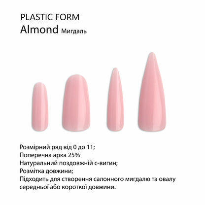 Верхні форми для моделювання F.O.X Decking Nail form 2.0 Мигдаль (24 шт)