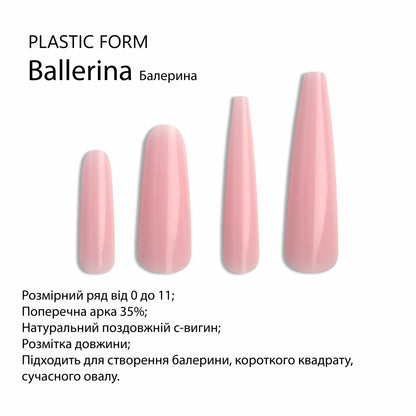 Верхні форми для моделювання F.O.X Decking Nail form 2.0 Балерина (24 шт.)