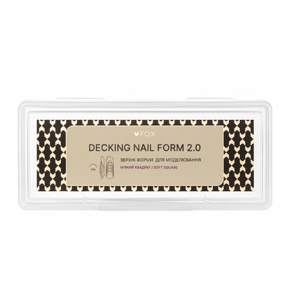 Верхні форми для моделювання F.O.X Decking Nail form 2.0 М'який квадрат (24 шт.)