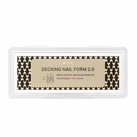 Верхні форми для моделювання F.O.X Decking Nail form 2.0 М'який квадрат (24 шт.)