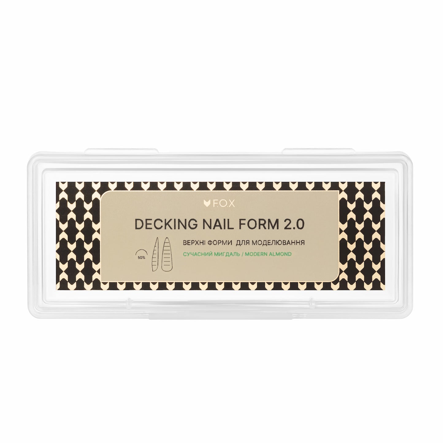 Верхні форми для моделювання F.O.X Decking Nail form 2.0 Сучасний Мигдаль (24 шт)