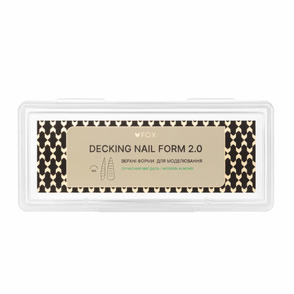 Верхні форми для моделювання F.O.X Decking Nail form 2.0 Сучасний Мигдаль (24 шт)