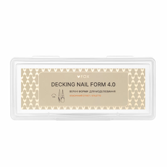 Верхні форми для моделювання F.O.X Decking Nail form 4.0 Класичний Стілет (28 шт.)