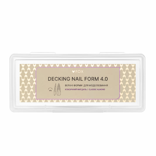 Верхні форми для моделювання F.O.X Decking Nail form 4.0 Класичний мигдаль (28 шт.)