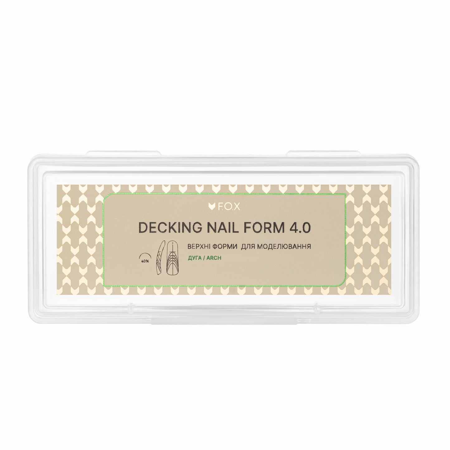 Верхні форми для моделювання F.O.X Decking Nail form 4.0 Дуга (28 шт.)