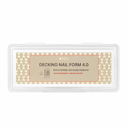 Верхні форми для моделювання F.O.X Decking Nail form 4.0 Арочний квадрат (28 шт.)