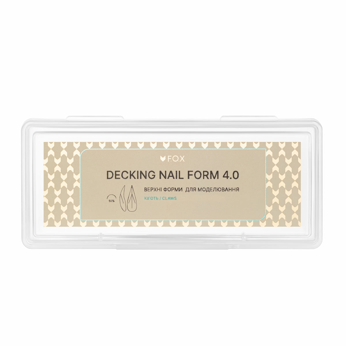 Верхні форми для моделювання F.O.X Decking Nail form 4.0 Кіготь (28 шт.)