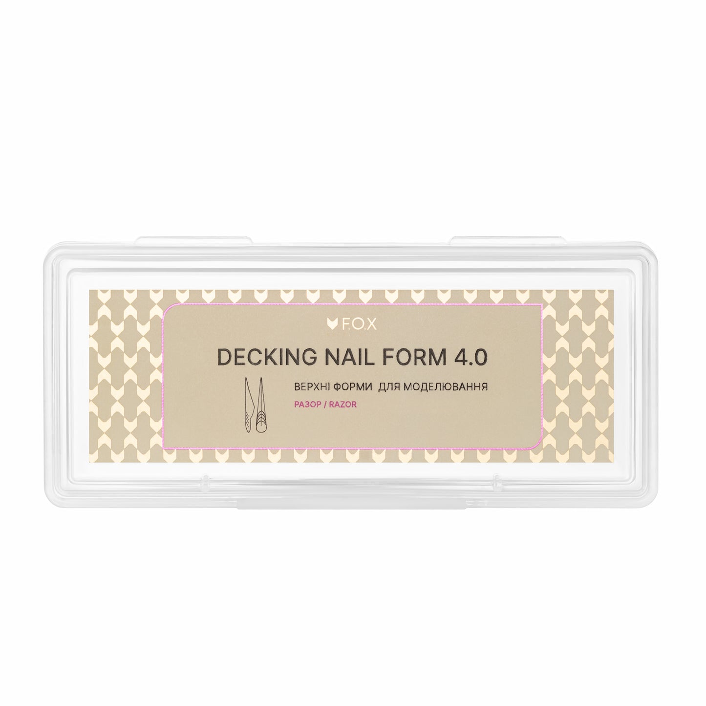 Верхні форми для моделювання F.O.X Decking Nail form 4.0 Разор (14 шт.)