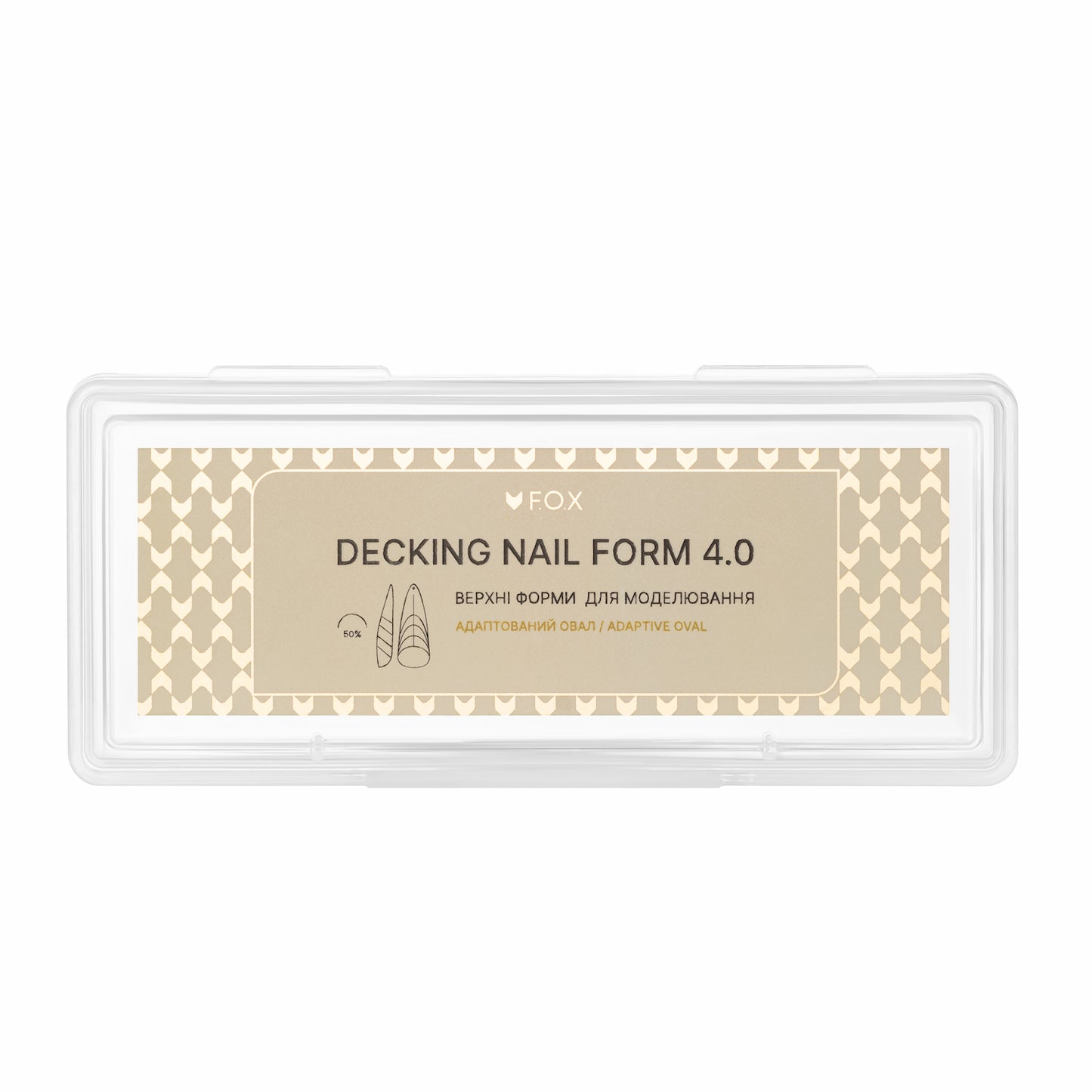 Верхні форми для моделювання F.O.X Decking Nail form 4.0 Адаптивний овал (28 шт.)