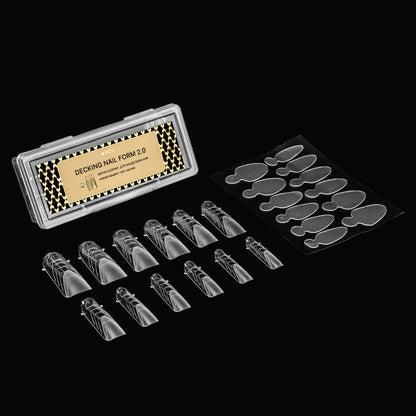 Верхні форми для моделювання F.O.X Decking Nail form 2.0 М'який квадрат (24 шт.)
