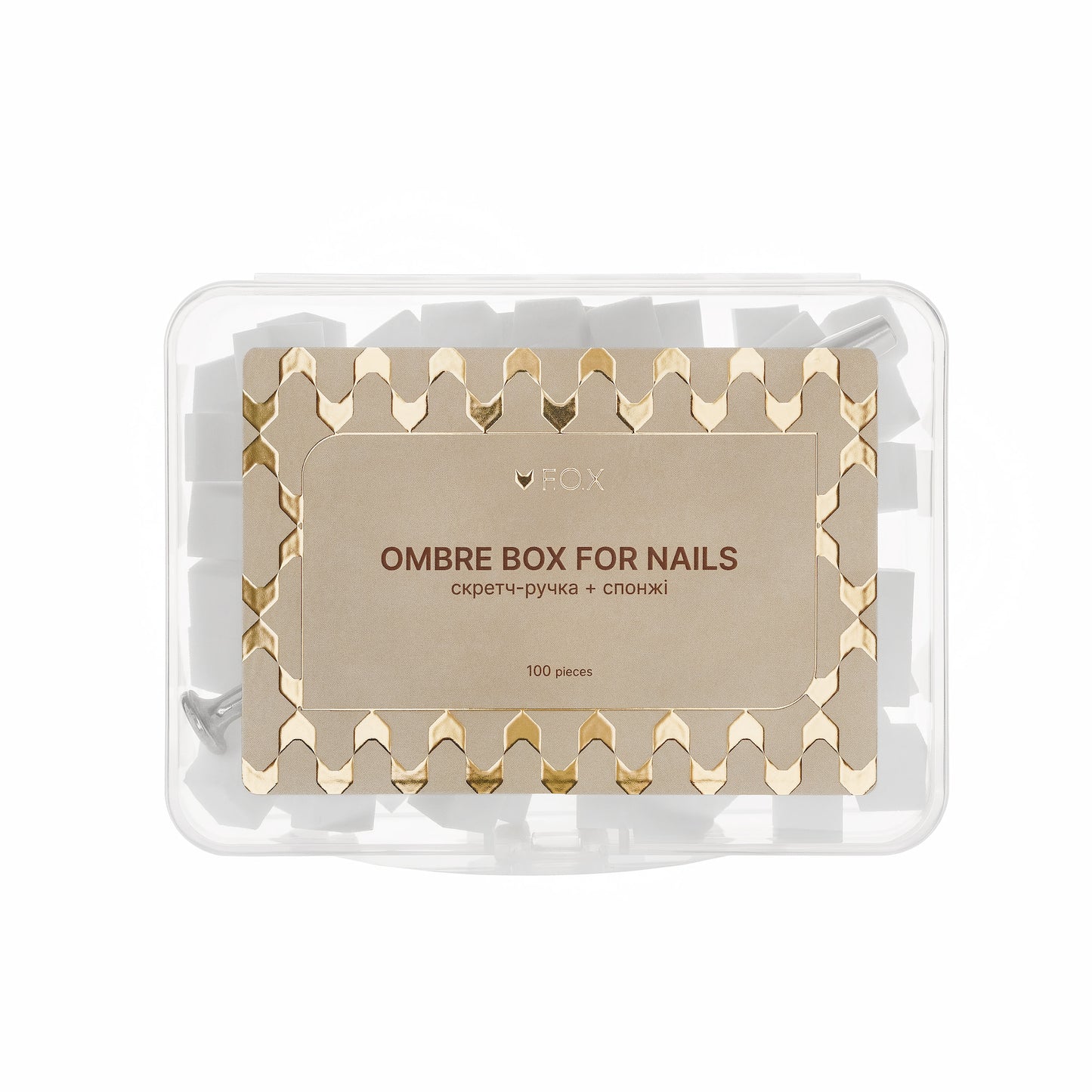 F.O.X Ombre Box For Nails скретч ручка з набором губок
