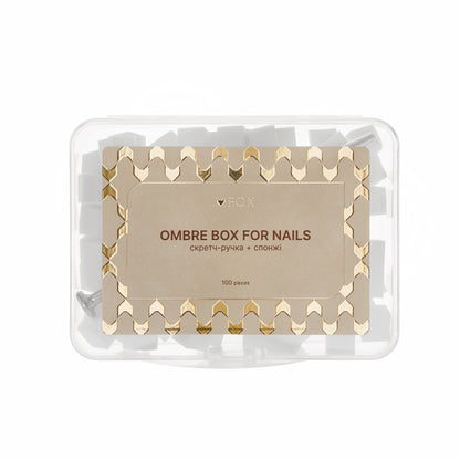 F.O.X Ombre Box For Nails скретч ручка з набором губок