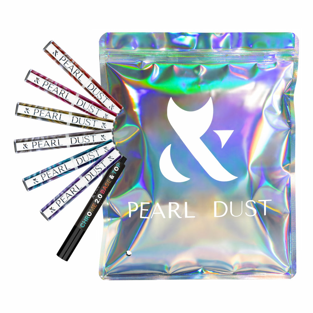 Набір Pearl Dust F.O.X ( 6 втирок +база Chrome 2.0 base&top 3 ml)