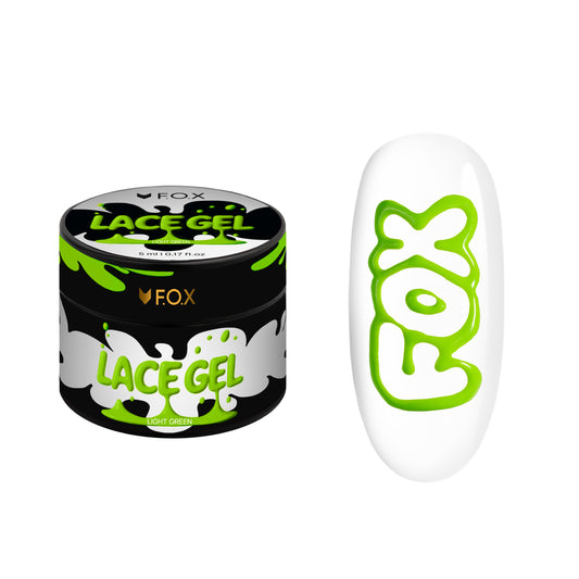 Гель-фарба F.O.X Lace Gel Light Green, 5 ml