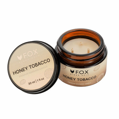 Масажна свічка преміум F.O.X Honey Tobacco, 30 ml