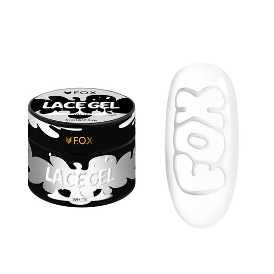 Гель-фарба F.O.X Lace Gel White, 5 ml