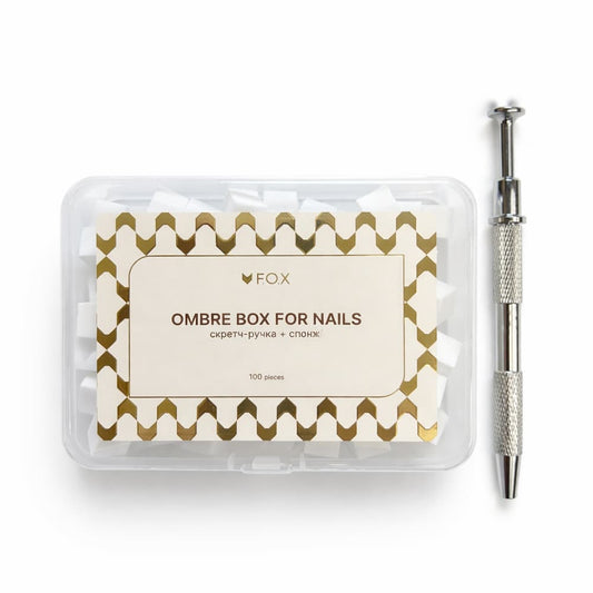 F.O.X Ombre Box For Nails скретч ручка з набором губок