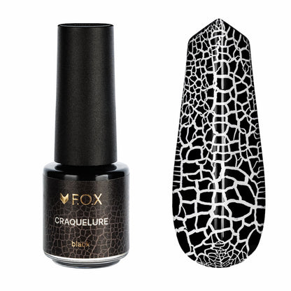 Чорнило для дизайну F.O.X Craquelure Black, 5 ml