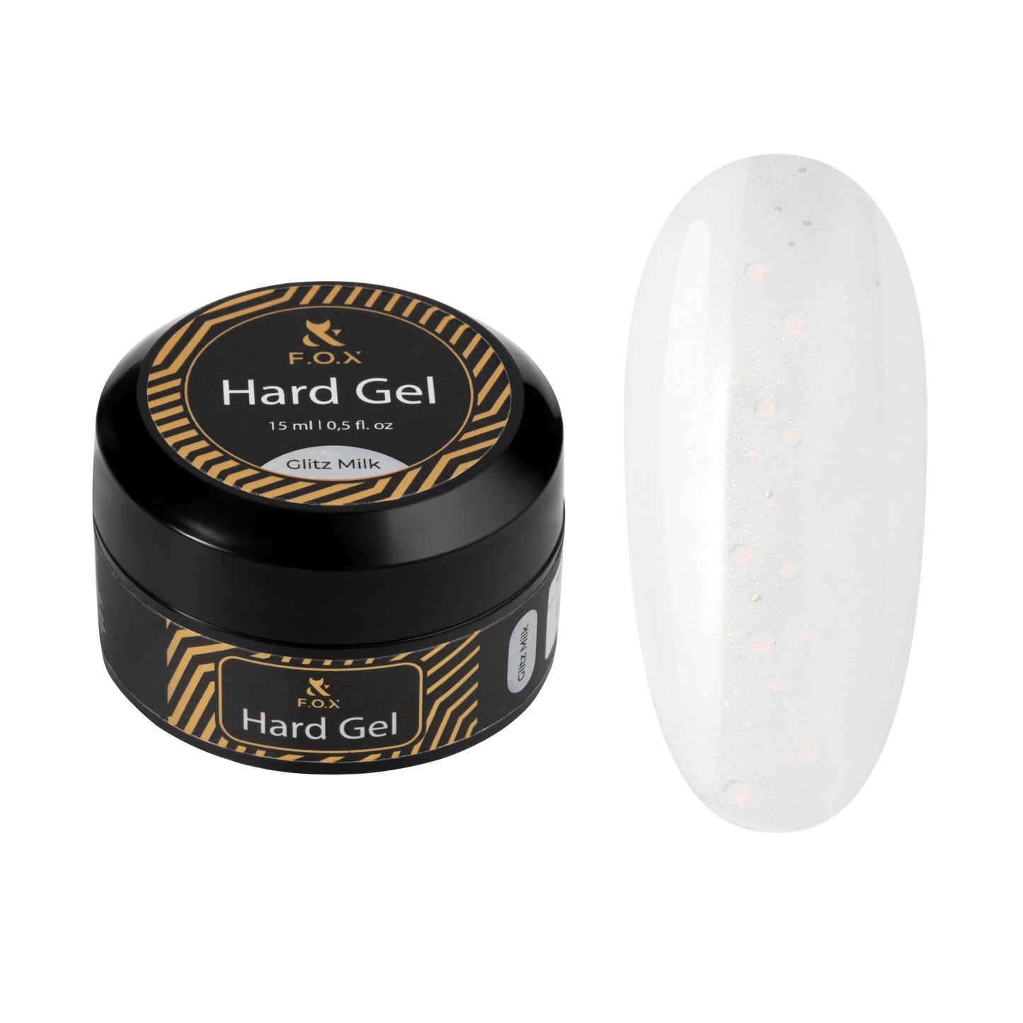 F.O.X Hard gel Glitz Milk, 15 ml