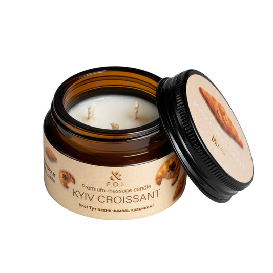 Масажна свічка преміум F.O.X Kyiv Croissant, 30 ml