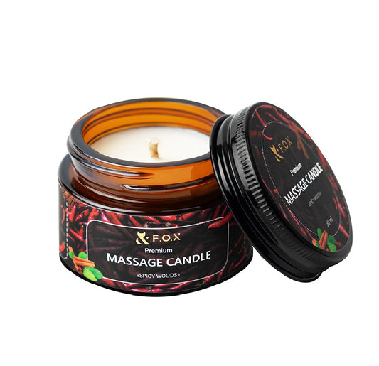 Масажна свічка преміум F.O.X Spicy woods, 30 ml