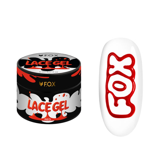Гель-фарба F.O.X Lace Gel Red, 5ml