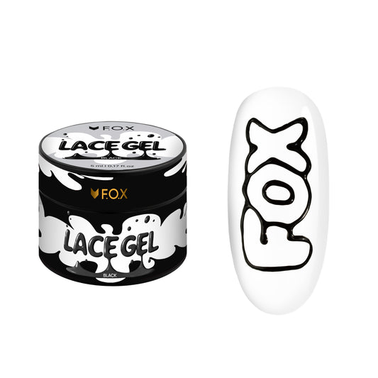 Гель-фарба F.O.X Lace Gel Black, 5 ml