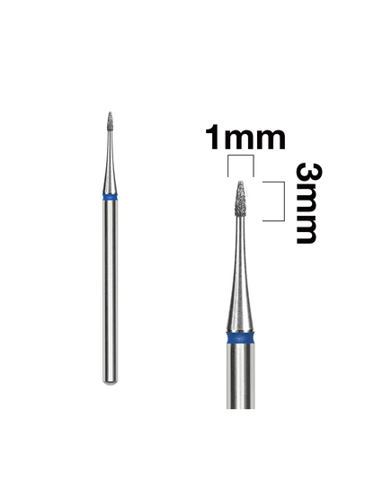 Фреза діамантова полум'я міні синє діаметр 1 мм, Staleks