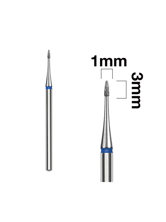 Фреза діамантова полум'я міні синє діаметр 1 мм
