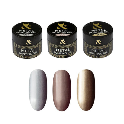 F.O.X Metal painting gel колекція із 3 шт